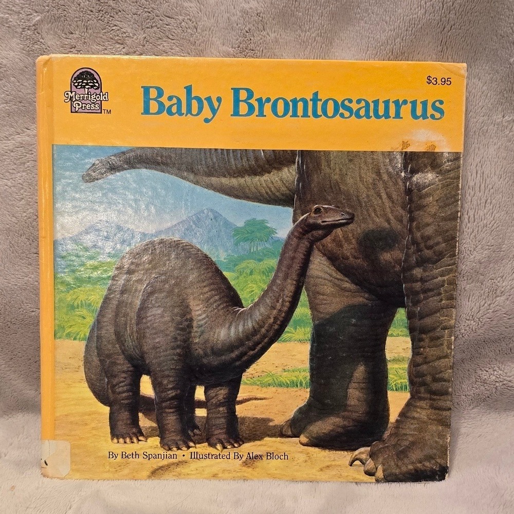 Vintage 1988 Baby Brontosaurus Beth Spanjian Alex Bloch Merrigold Press Book